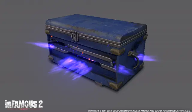 Glowing crate
