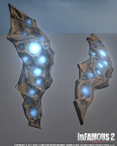 Two blast shards