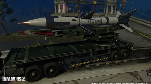 Nuclear missile on a transport truck