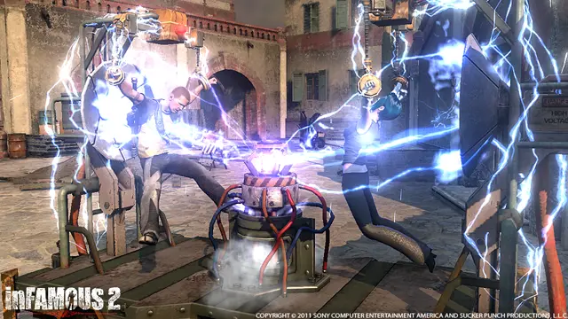 The device firing, in a cutscene