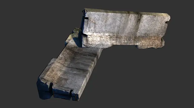Barrier broken in two