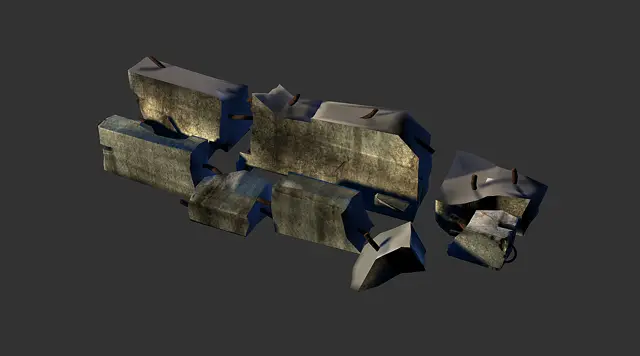 Barrier shattered into pieces