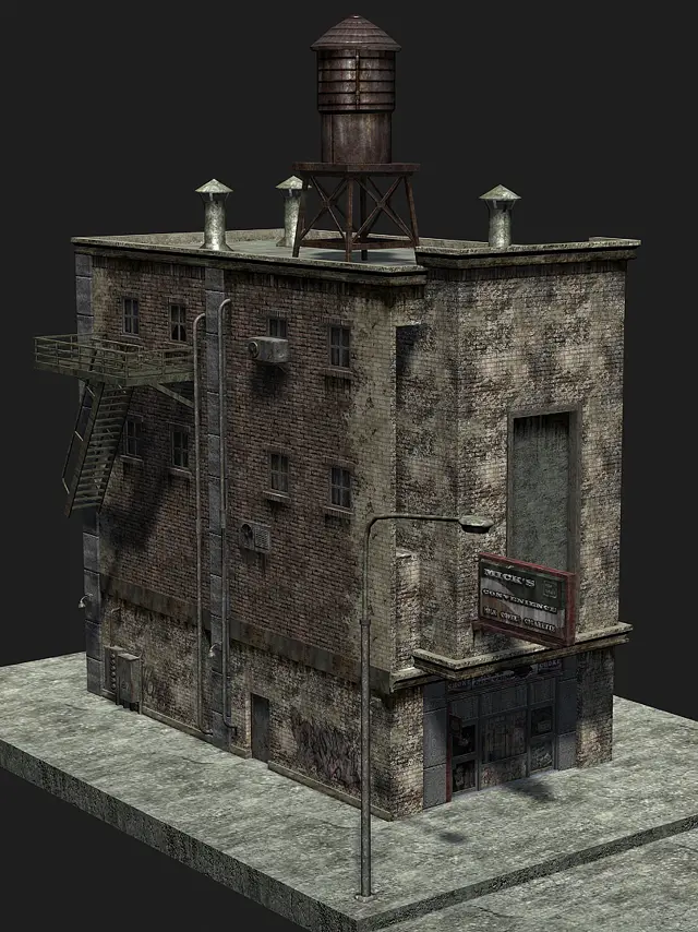 Building on its street corner