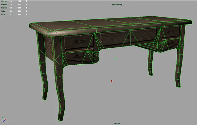 Desk, wireframe