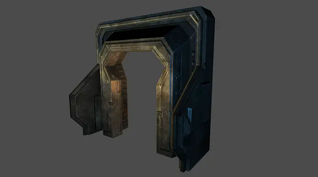 Sci-fi doorway, front view