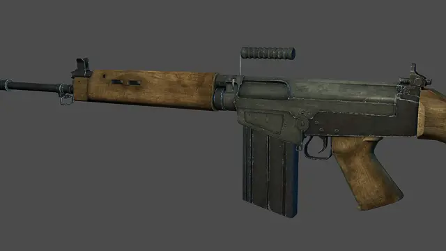 FN FAL, three-quarter view