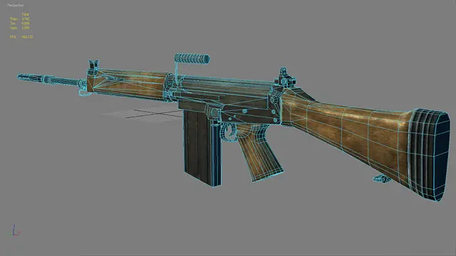 FN FAL, wireframe