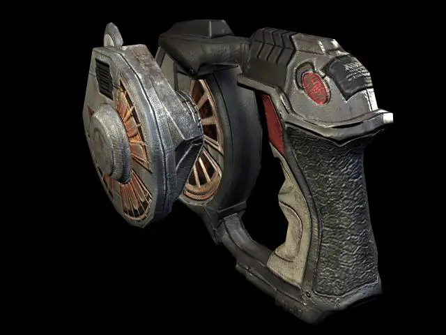 Flare gun, three-quarter view