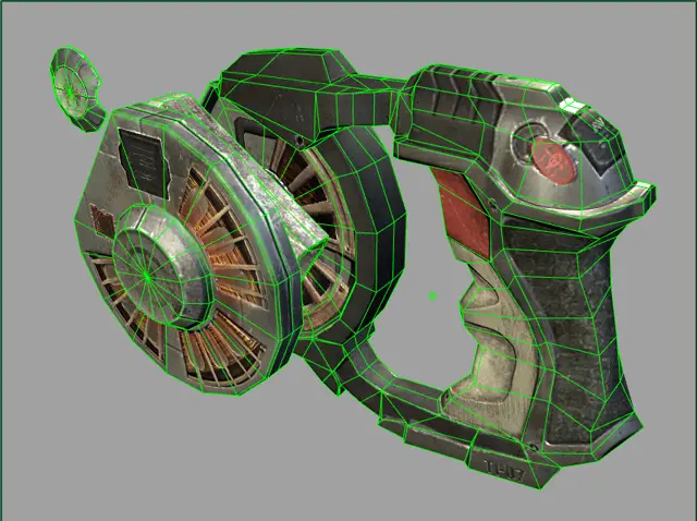 Flare gun, wireframe