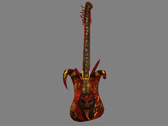 Demonic guitar, front