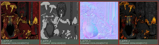 Guitar texture maps
