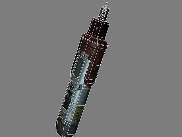 Hypo-spray, wireframe, another angle