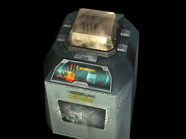 Incinerator front panel