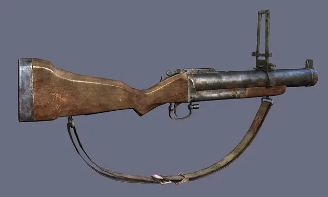 M79 grenade launcher, side view