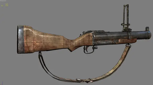 M79 on grey, side view