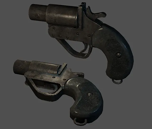 MK 5 flare gun, open and closed
