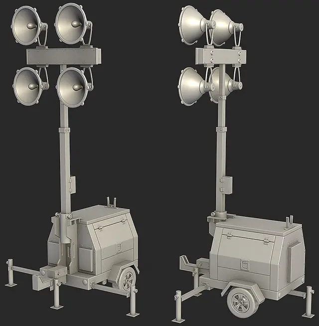 Two NLT-9 towers, untextured