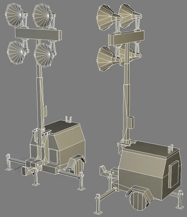 NLT-9 towers, wireframe