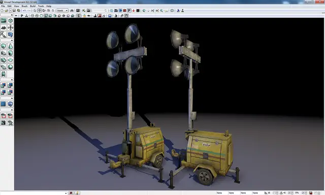 NLT-9 towers in the viewport