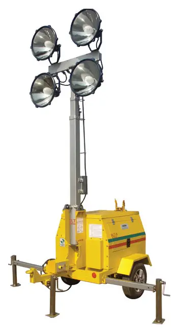 NLT-9 tower with its mast raised