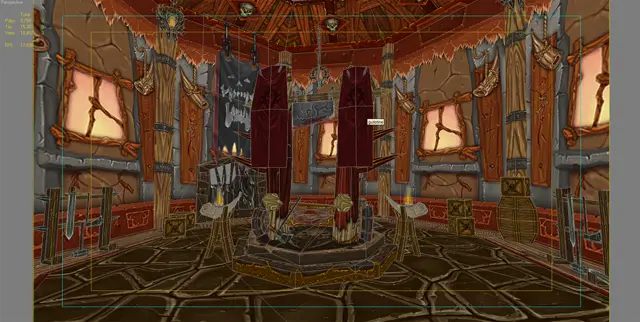 Slaughter house inside, in the viewport