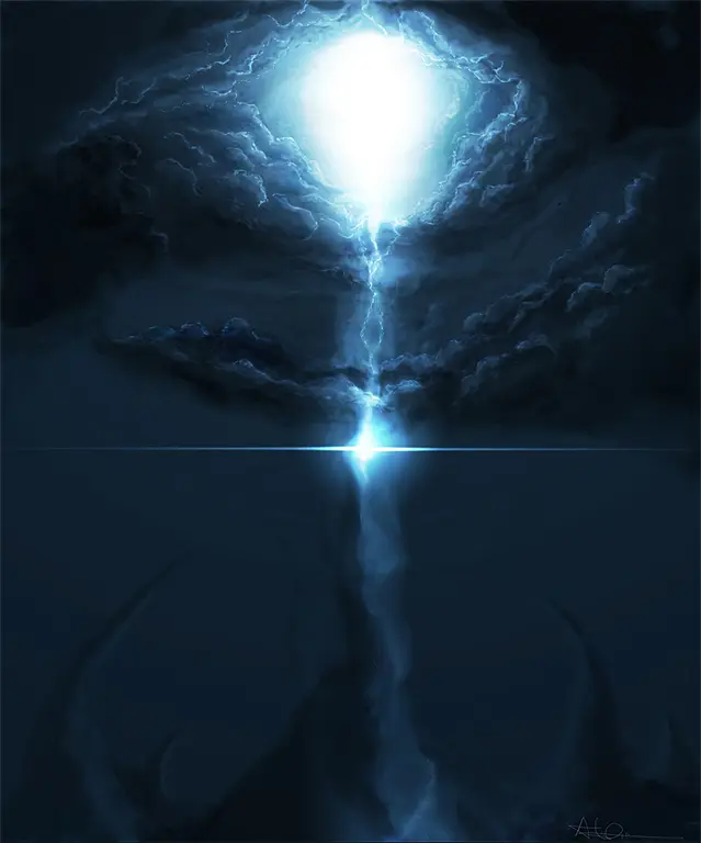 Beam of light over a frozen throne