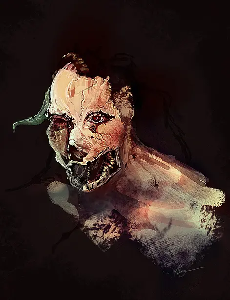 Zombie's face
