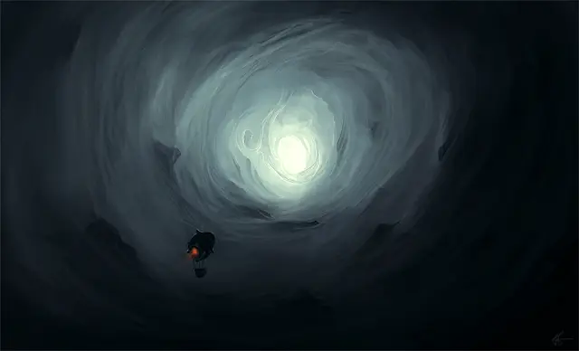 Light in a dark cave
