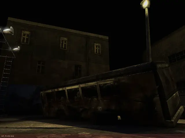 Parking lot at night
