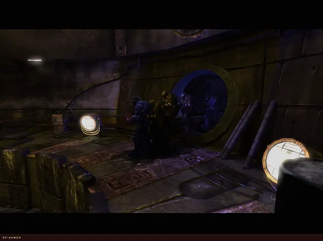Sewer in game, by a lamp