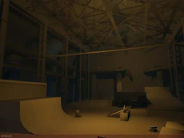Half pipe, lighting only
