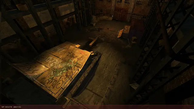 Ramp with graffiti