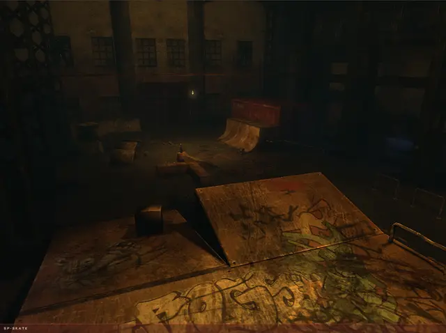 Graffiti ramp, close up