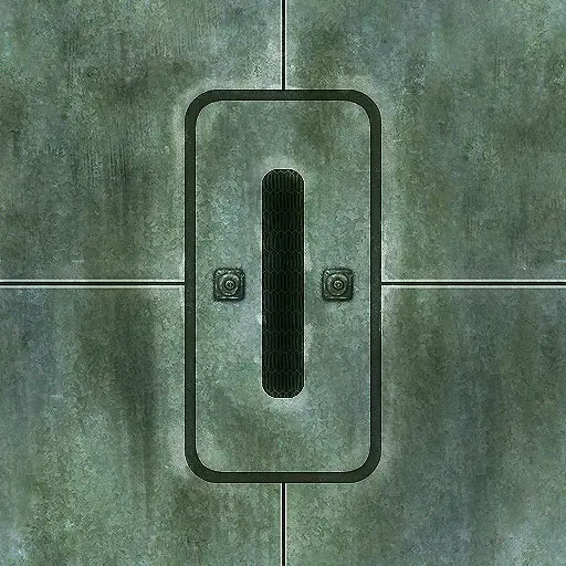 Metal panel with a slot