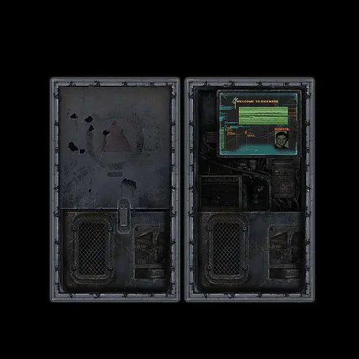 Sci-fi doors with a screen