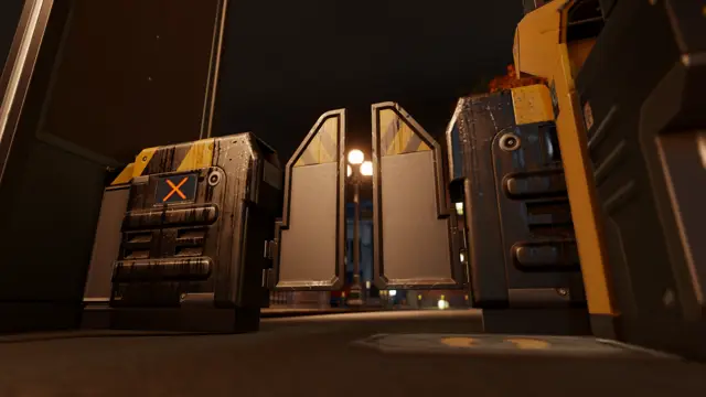 Checkpoint gates, close up