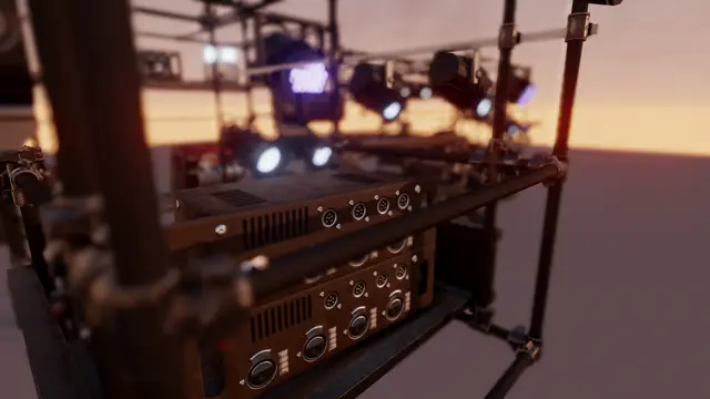 The light rig at dusk