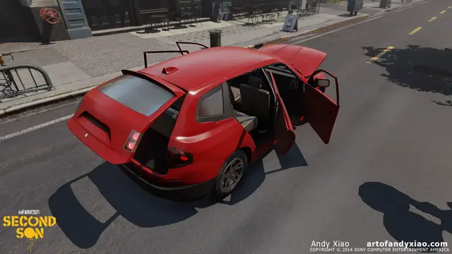 SUV with its doors open