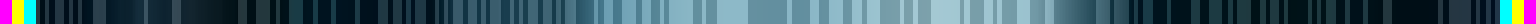 The whole bar, stretched: colored anchors at each end and light and dark data cells between